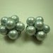 Vintage 1950s 60s DeMario Earrings Grey Faux Pearl Clips
