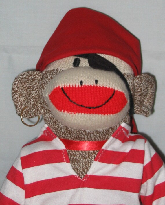 sock monkey clothes pirate clothes for sock monkey ahoy matey by auntyanndesigns sock monkey clothes pirate clothes for sock monkey ahoy matey by auntyanndesigns