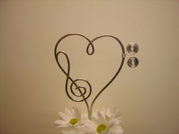 Musical Heart Treble Clef Cake Topper Decoration For All Music