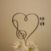 Musical Heart Treble Clef Cake Topper Decoration for All Music Lovers