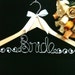 JUMBO letters Bride Hanger with Swirls and Pearls Custom Wedding Hanger