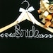 JUMBO letters Bride Hanger with Swirls and Pearls Custom Wedding Hanger