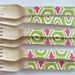 10 Wooden Forks -With Paper - Great Alternative To Plastic Utensils