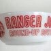 Ranger Joe Child's Glass Cereal Bowl Hazel Atlas with Red Decoration