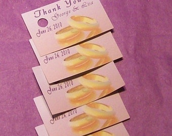 30 Wedding, Shower Gift Tags for Favors, Engagement Thank You Tags, Guest Bag, Custom Wedding Favor Thank You Tag, Personalized Wedding Tag