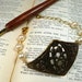 Victorian Style Half Cuff Bracelet with Pearls brass