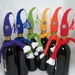 6 sets of Wine Bottle Decorations - Rainbow Colours