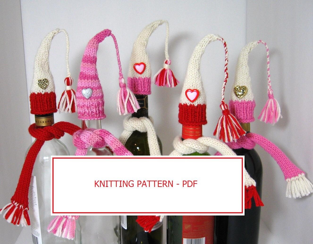 PDF PATTERN Wine Bottle Decorations knitting Pattern