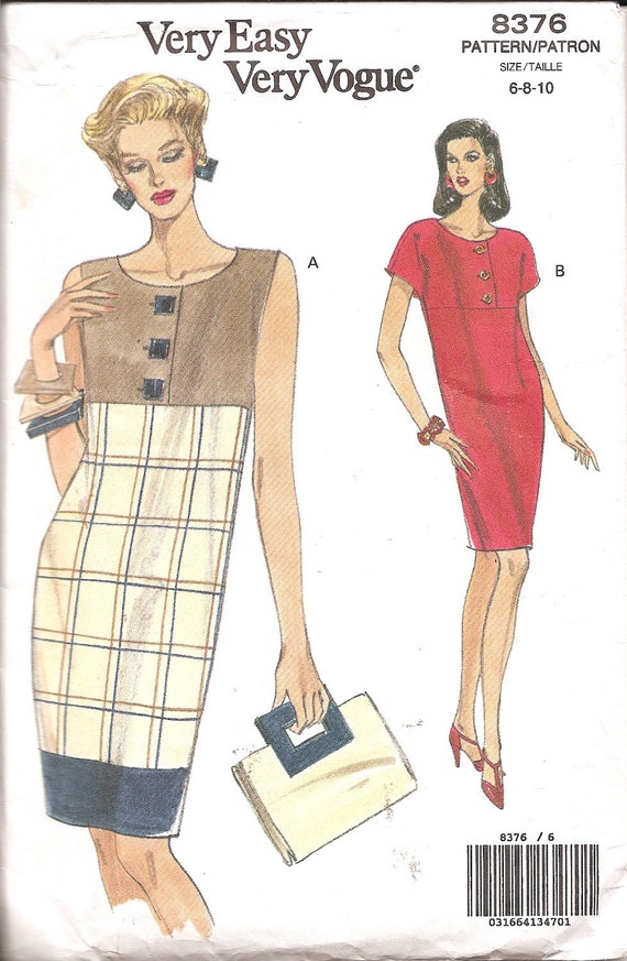 1980s Vintage Vogue 8376 Sewing Pattern FREE SHIPPING USA 3