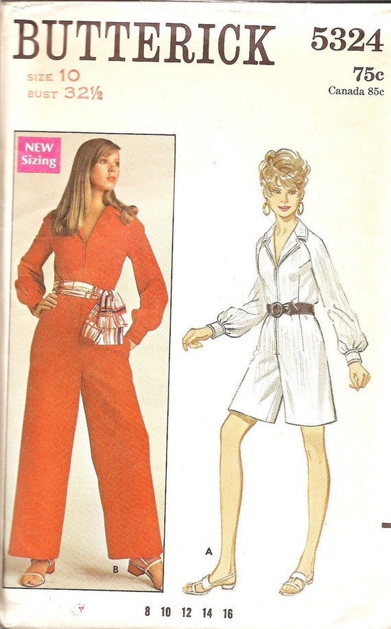 Jumpsuit Pattern Butterick | vintage sewing pattern butterick 5324 misses jumpsuit Jumpsuit Pattern Butterick | vintage sewing pattern butterick 5324 misses jumpsuit