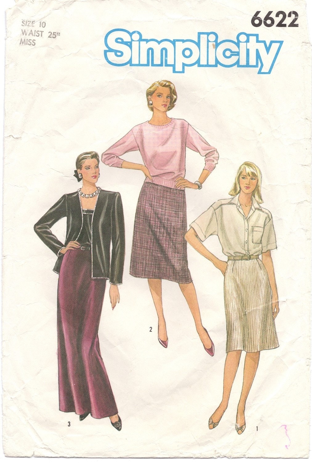 1980s Sewing Pattern Vintage Sewing Pattern 80s Skirt
