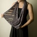 Shredded Panels Circle Scarf Lilac. Many Ways to Wear. Made to Order.