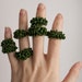 SALE - Glass Cluster Ring - Moss