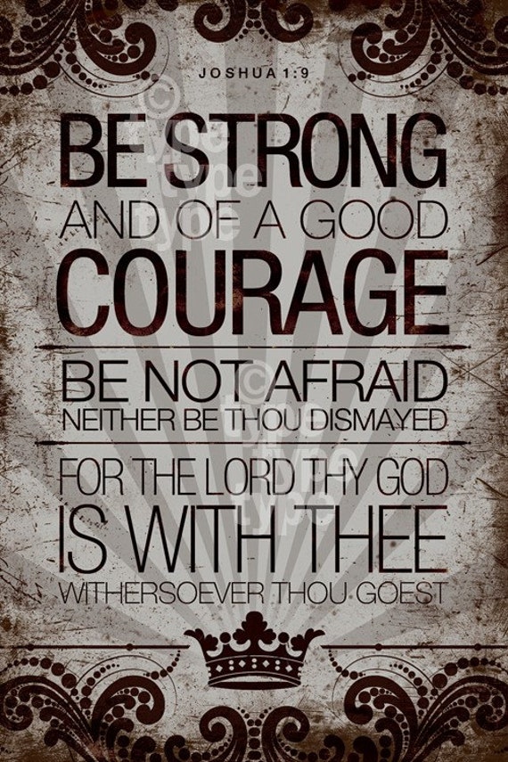 print 4x6 cardstock Be print Strong Good and of Courage 4x6 a