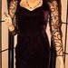 Vintage Karen Okada Climax for David Howard Velveteen Dress Puff Sleeve Lace S