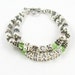 Sterling Silver Mother's Bracelet Bali Silver Mother's Bracelet Swarovski Crystal Birthstone Bracelet Personalized Name Bracelet