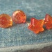 Orange Starfish Earrings Shells and Starfish Post Stud Button Earrings Translucent Orange Nautical Beach Earrings Tangerine Summer Fashion