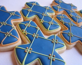 BAPTISM CROSS COOKIES, 12 Decorated Sugar Cookie Party Favors