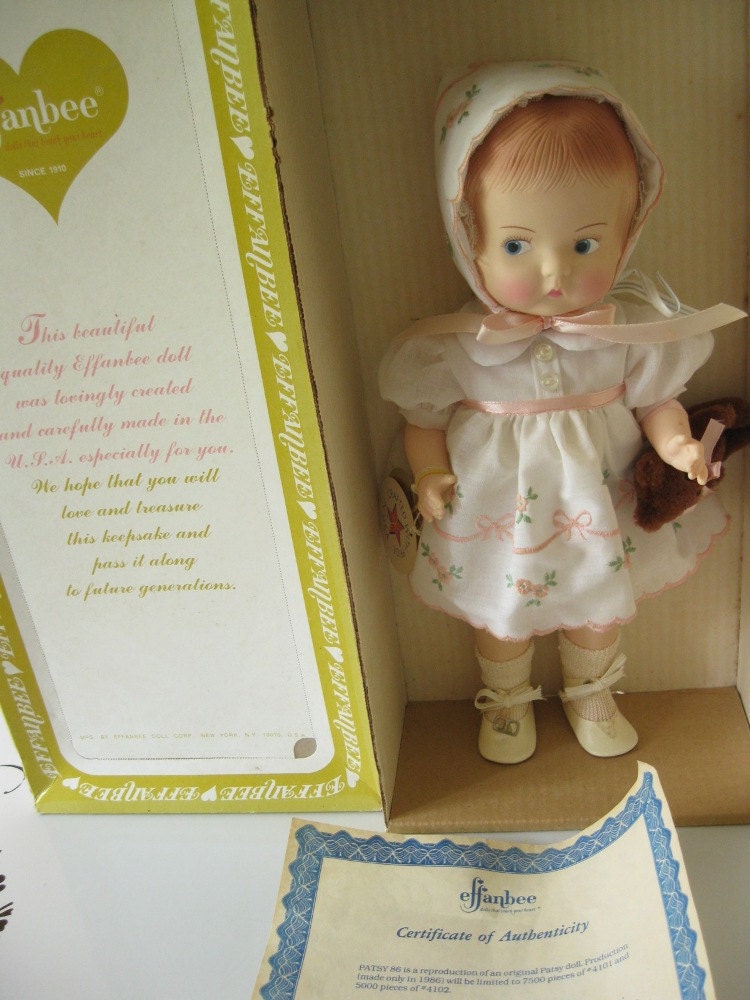 Vintage 1986 Effanbee Patsy Doll Never Used Still In Original