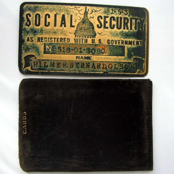 card social security name change Brass Vintage Card Security 1930s Social Antique