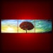 large landscape painting original tree bird cloud sunset 42 inch Mattsart