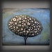 art original painting abstract mid century palette knife painting tree flower painting distressed large impasto 28 x 22 Mattsart