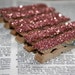 Vintage Pink German Cut Glitter Clothespin Set - Shabby Chic Home Decor Organization