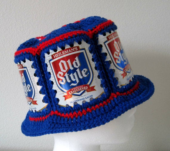 RESERVED FOR BNBV 4 Crocheted Beer Can Hats Old Style and