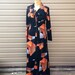 SALE very cool vintage 70s long sleeve abstract geometric maxi dress