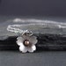 Silver Cherry Blossom Pendant - Sterling silver and Bronze, Gifts for Her, Spring jewelry, Sakura flower
