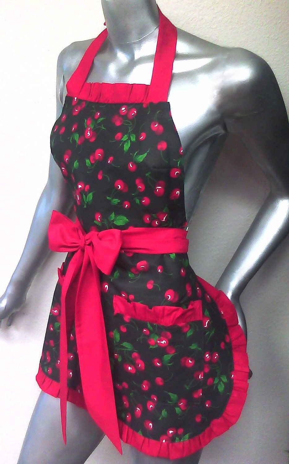 RETRO APRON CHERRY Pin-up Apron Retro Apron50’s