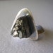 HALF OFF Sterling Silver and Pyrite Triangle Ring