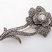RESERVED for CleosJewelry --- Huge Vintage Sterling and Marcasite Flower Dazzler Brooch
