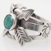 Due North Antique Native American Green Turquoise and Sterling Ring size 3