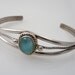 SALE ---- Vintage Sterling and Opal Triplet Petite Cuff Bracelet