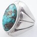 SALE ---- Incredible Native American Size 11.25 Vintage Raw Turquoise Sterling Ring