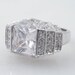SALE ----- Size 7.25 Vintage Gangsta Cubic Zirconia Sterling Ring