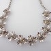 RESERVED for JuneBugArt - Vintage Rhinestone Triple Flower Bursts Necklace