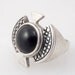 Size 6.75 Vintage Sterling and Onyx Prometheus Ring
