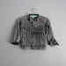 SALE / vintage unisex kid's '80s grey ACID WASH denim jacket. size 6/7/8.