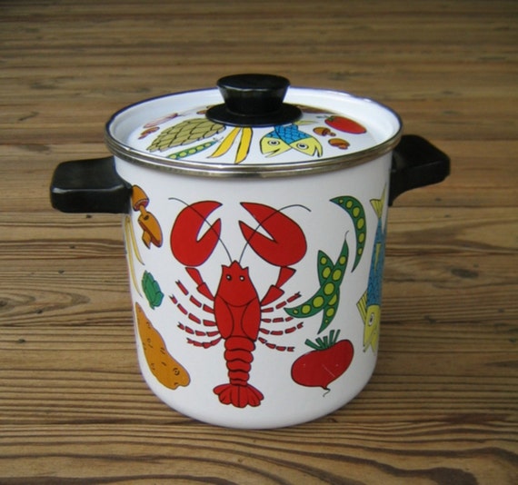 Enamelware Steamer Pot