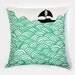 Reserved for Stephanie: Bigger Boat throw pillow - turquoise green