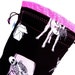 Knitting Project Bag Crochet Project Bag Tote Drawstring WIP - Knitmare on Elm St. Pink