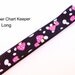 NEW Extra Large Pattern Magnet - Landsape Chart Pattern Keeper Magnet Bookmark 12" Long - Knitting Crochet Supplies - Black Pink Mushrooms