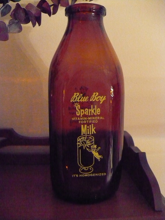 Blue Boy Sparkle Dairy Milk bottle