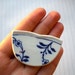 Broken China Brooch - Blue and White Floral SALE