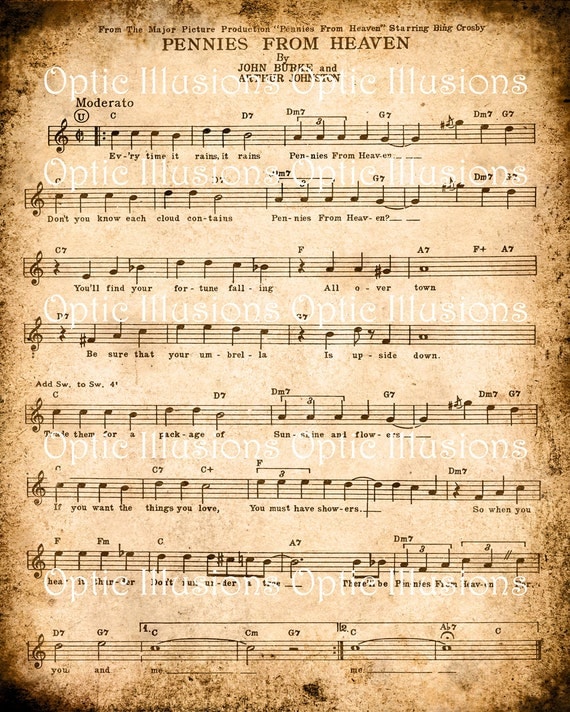 Printable Vintage Music Sheets