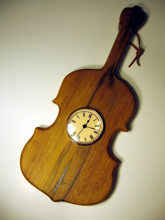 Violin Fiddle Cello Clock
