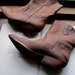 Size 10 Vintage Leather Cowgirl Boots