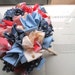 Vintage Fabric Bouquet red white and blue